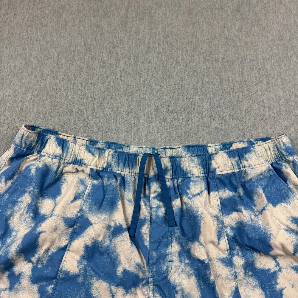 The North Face Shorts Mens 2XL Blue Class V Tie Dye Swim Trunks Boardshort Retro